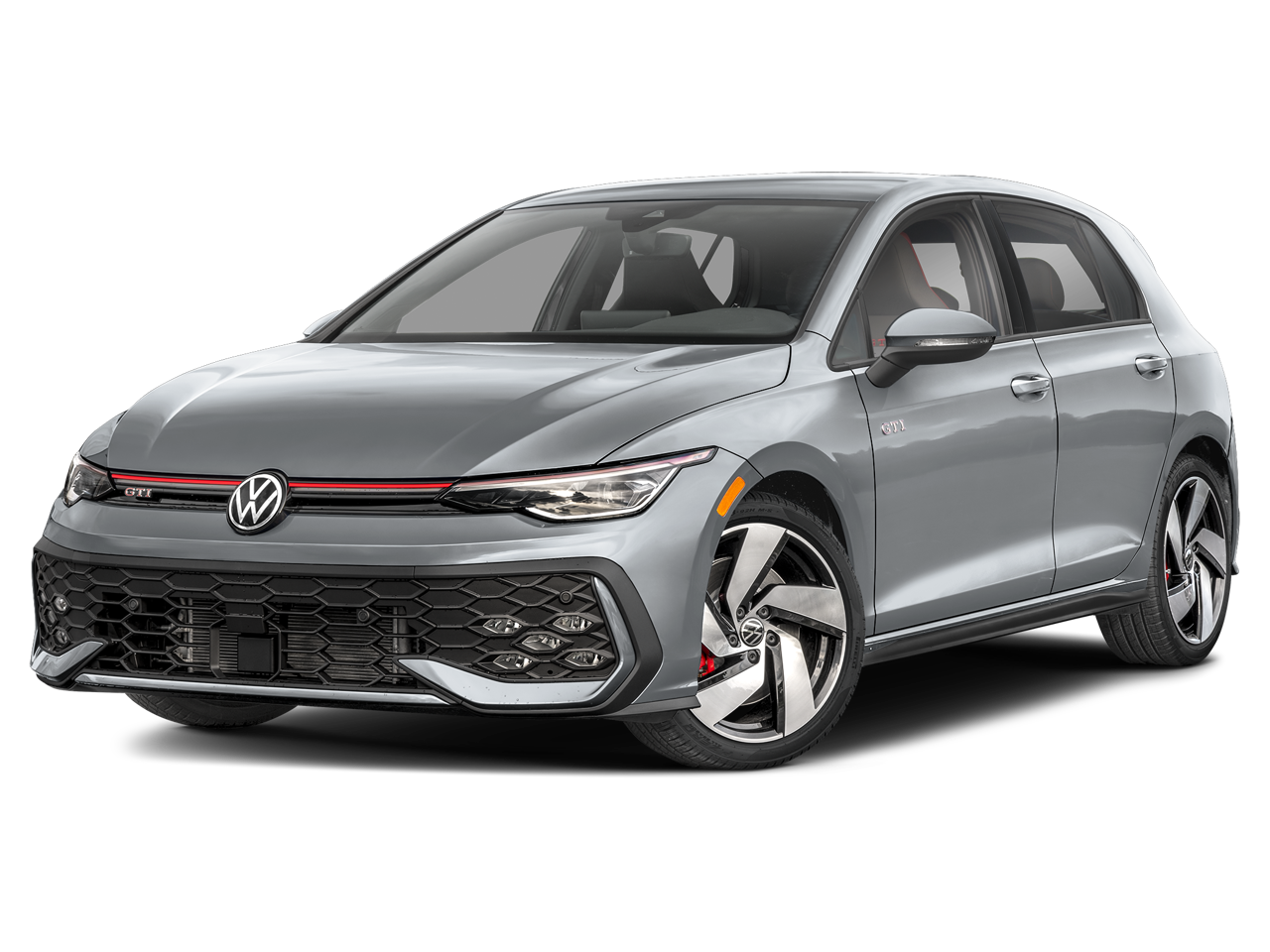 2026 Volkswagen Golf GTI 2.0T S in Moonstone Gray — front three-quarter view